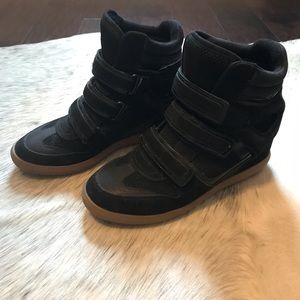 Black Sneaker Wedges